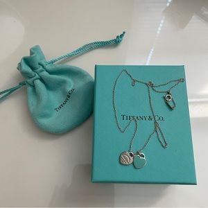 tiffany & co. double heart tag necklace